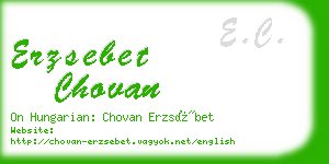 erzsebet chovan business card